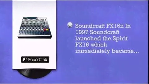 SOUNDCRAFT FX16ii Powerful live  Recording Desk - DJkit.com