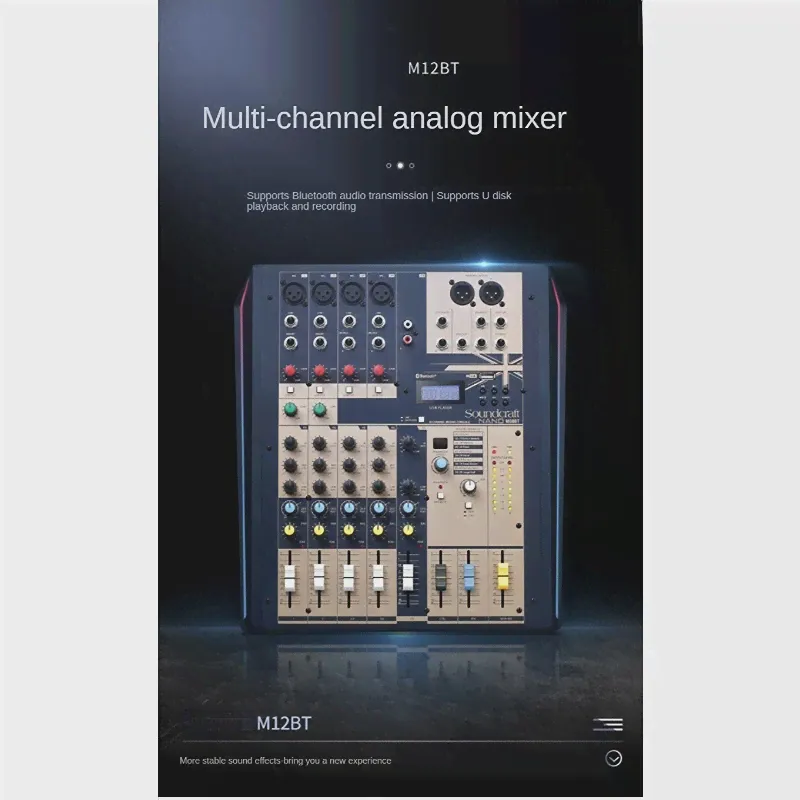 Высококачественный 12-канальный Профессиональный цифровой миксер Soundcraft NANO M12BT, ПК USB-рекордер с беспроводным Управлением по Bluetooth (art.: 3920c0c5453e5)-2