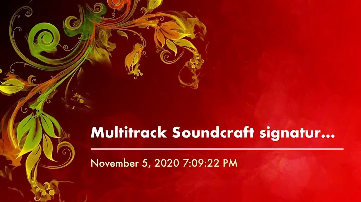 Multitrack Soundcraft signature 22 MTK mixer Consloe in full Review in 2020