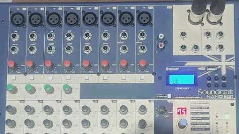 Soundcraft | NANO M12BT | 12Ch Bluetooth Usb Mixer | Features Detail | In Hindi | Live stream |