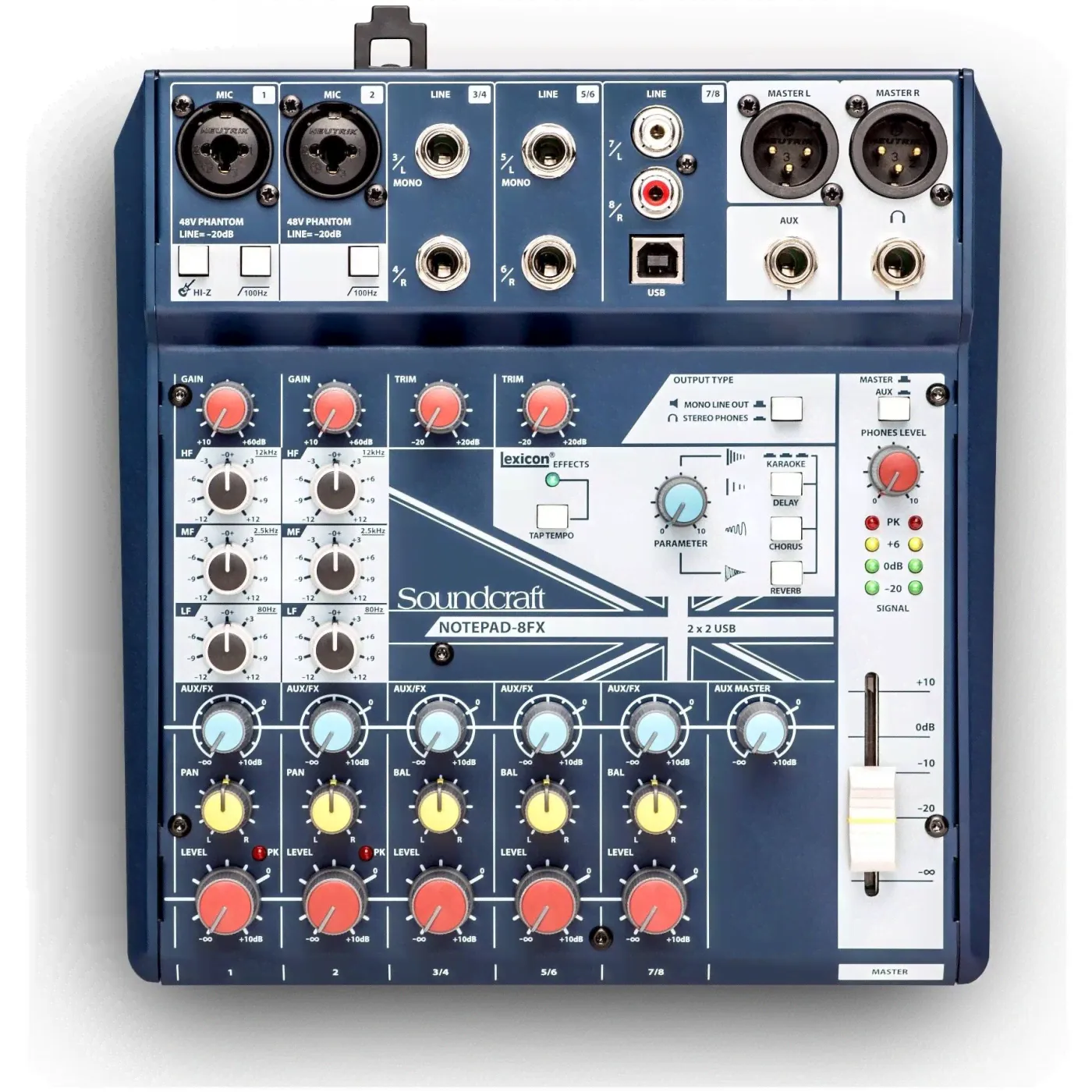 Soundcraft Notepad-8FX компактный микшерный пульт, 2 Mic/(1 Hi-Z), 3 стерео,... Саундкрафт