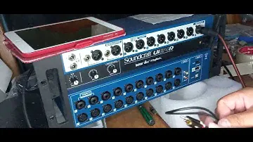 Soundcraft ui24r Test and set up line input to all of aux outputs and main outs