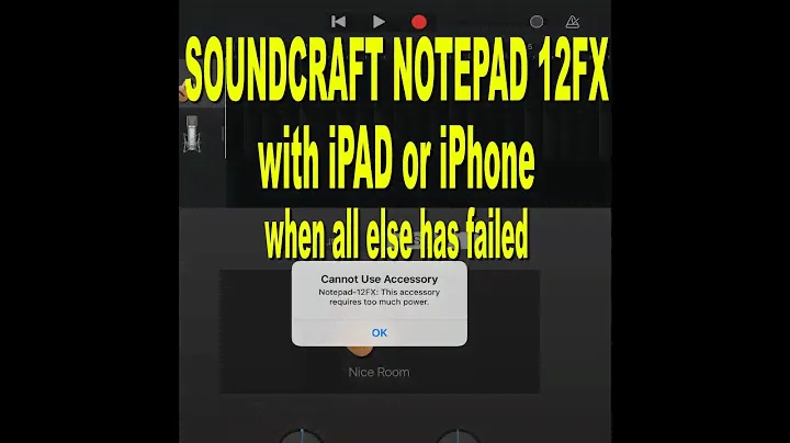 SOUNDCRAFT NOTEPAD (USB mixer) TO IPHONE (when all else has failed)